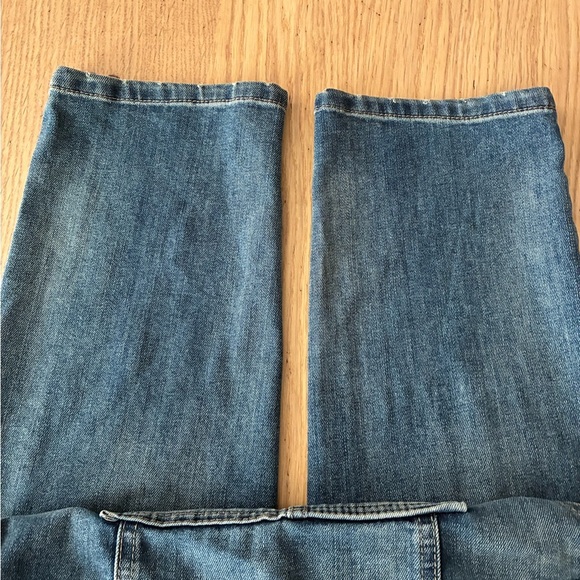 Free People Brady Medium Light Wash Denim Suspender Overalls 27 - Picture 11 of 16